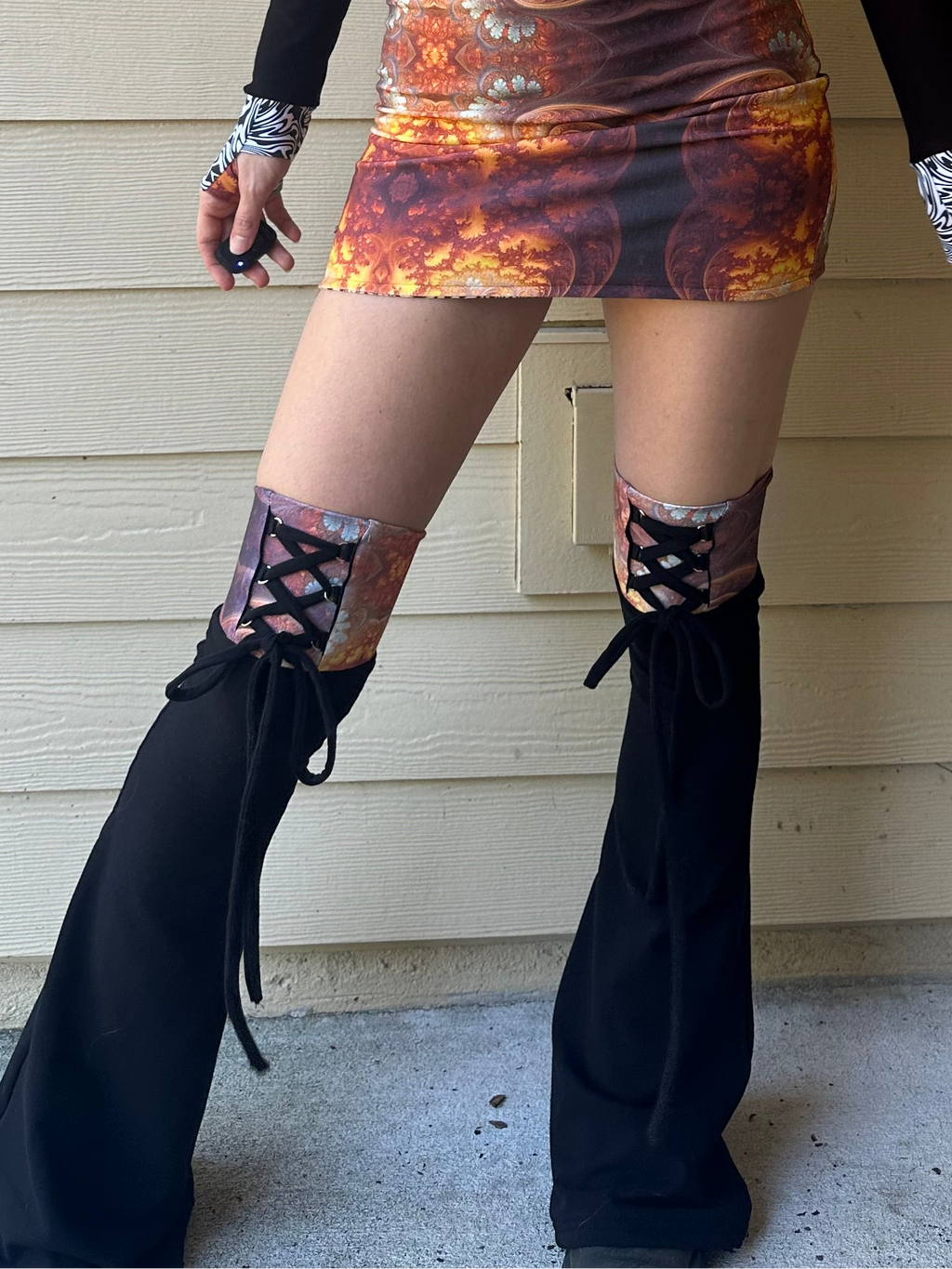 MTO Lace up Flare Leg Warmers