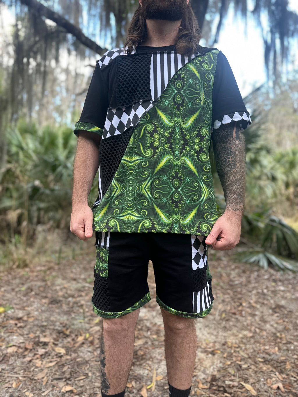 MTO Split Patchwork Tee