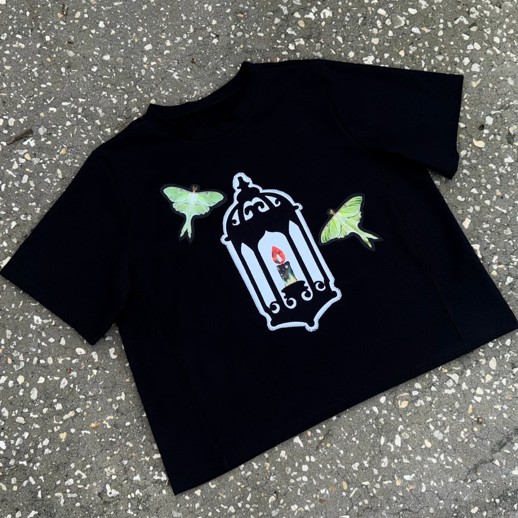 Moth to a Flame Cropped Tee 🕯️ M/L