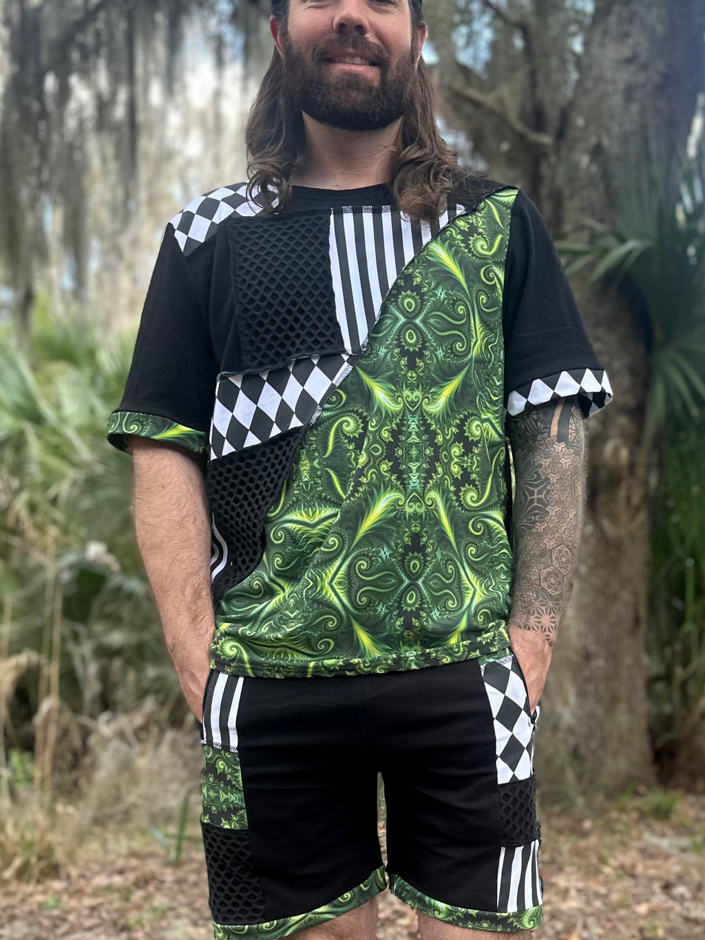 MTO Split Patchwork Tee
