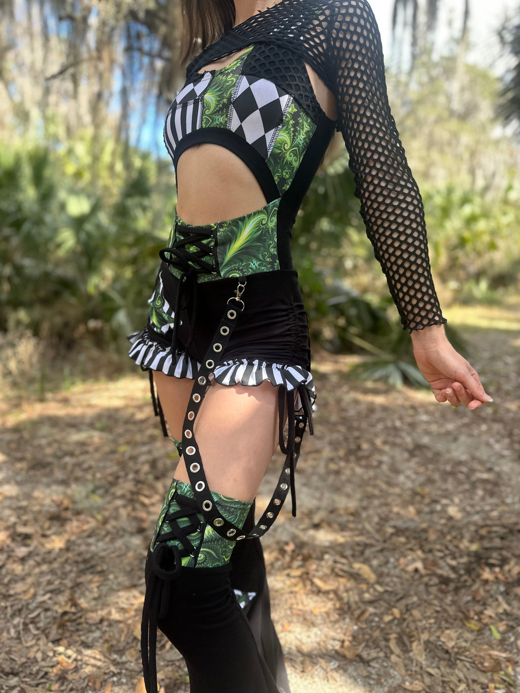 MTO Patchwork Ruffle Romper