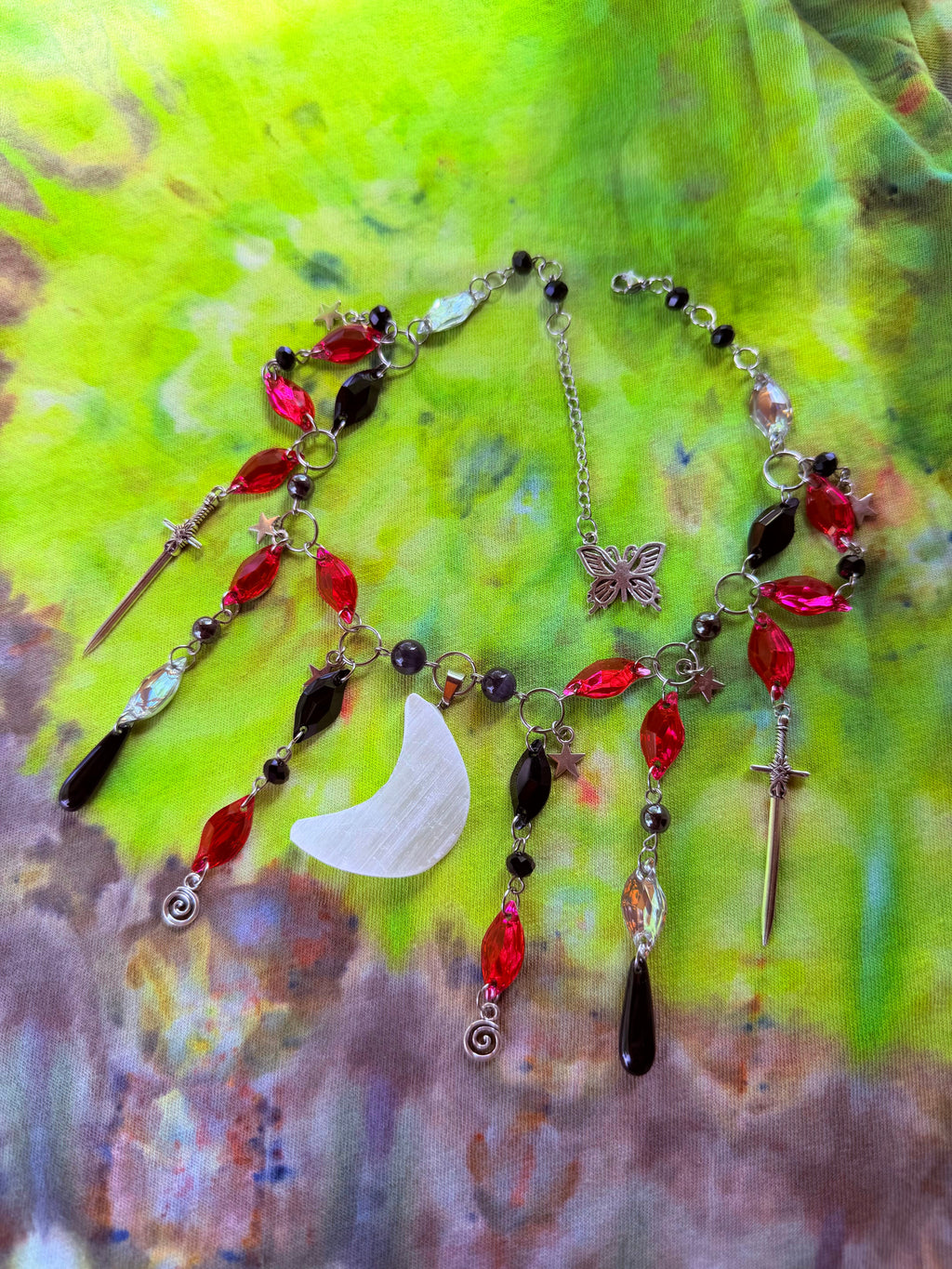 Moon Beam Ecstasy - Resin Crystal Charm Choker
