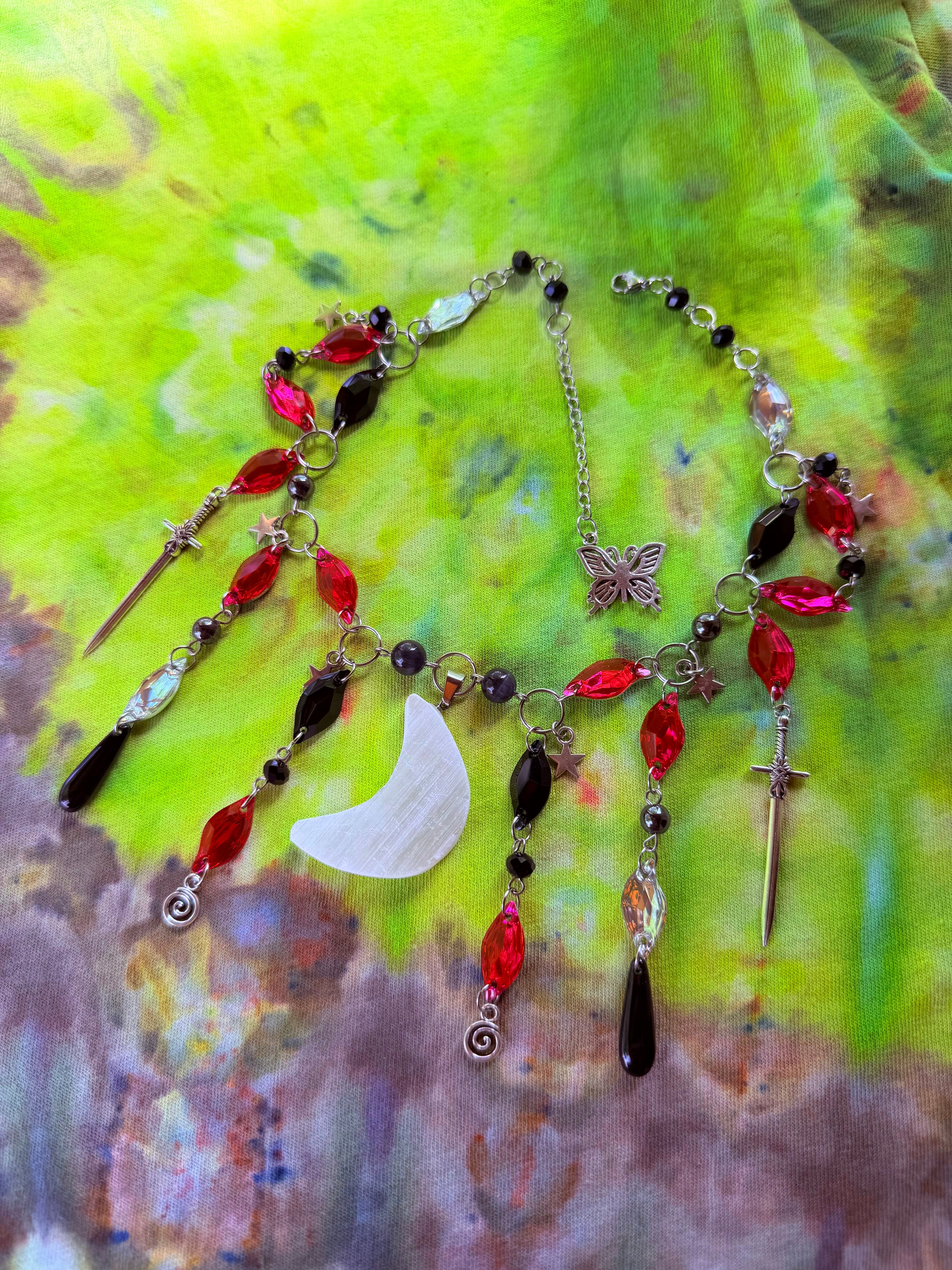 Moon Beam Ecstasy - Resin Crystal Charm Choker