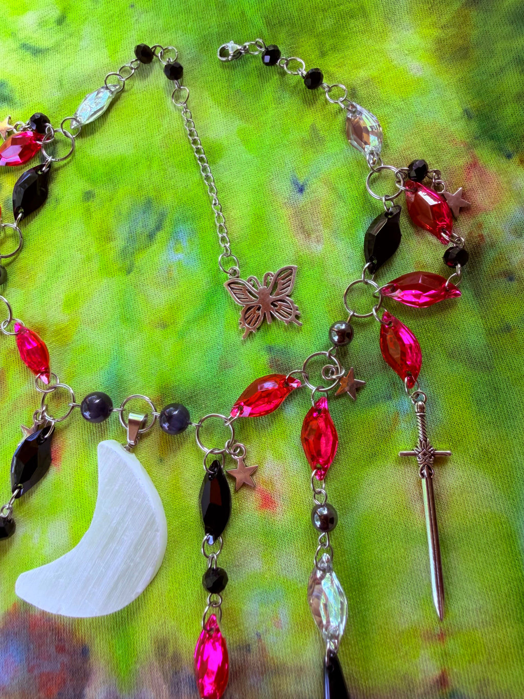 Moon Beam Ecstasy - Resin Crystal Charm Choker