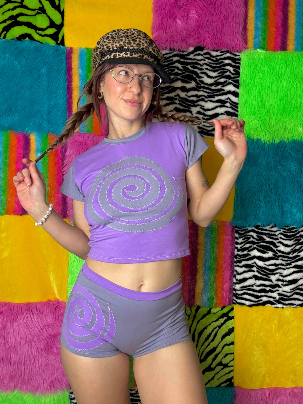 Into the Portal - Baby Tee (Purple/Grey - RTS)