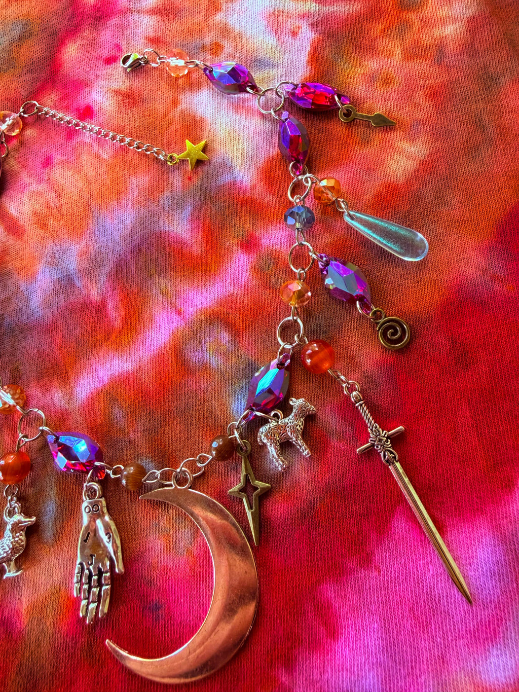 Blood Moon - Resin Crystal Charm Choker