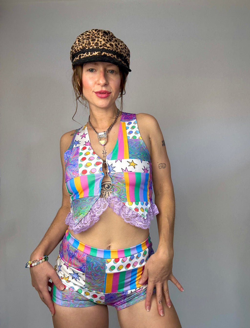 Clownin' Around Patchwork Mid-rise Shorties (MTO)