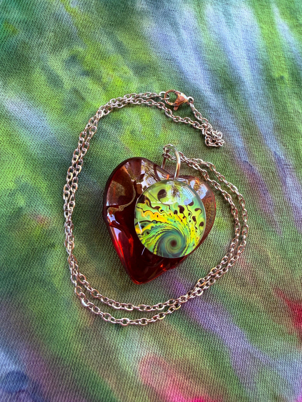 Call of the Mountain - Portal Heart Pendant + 18 inch chain