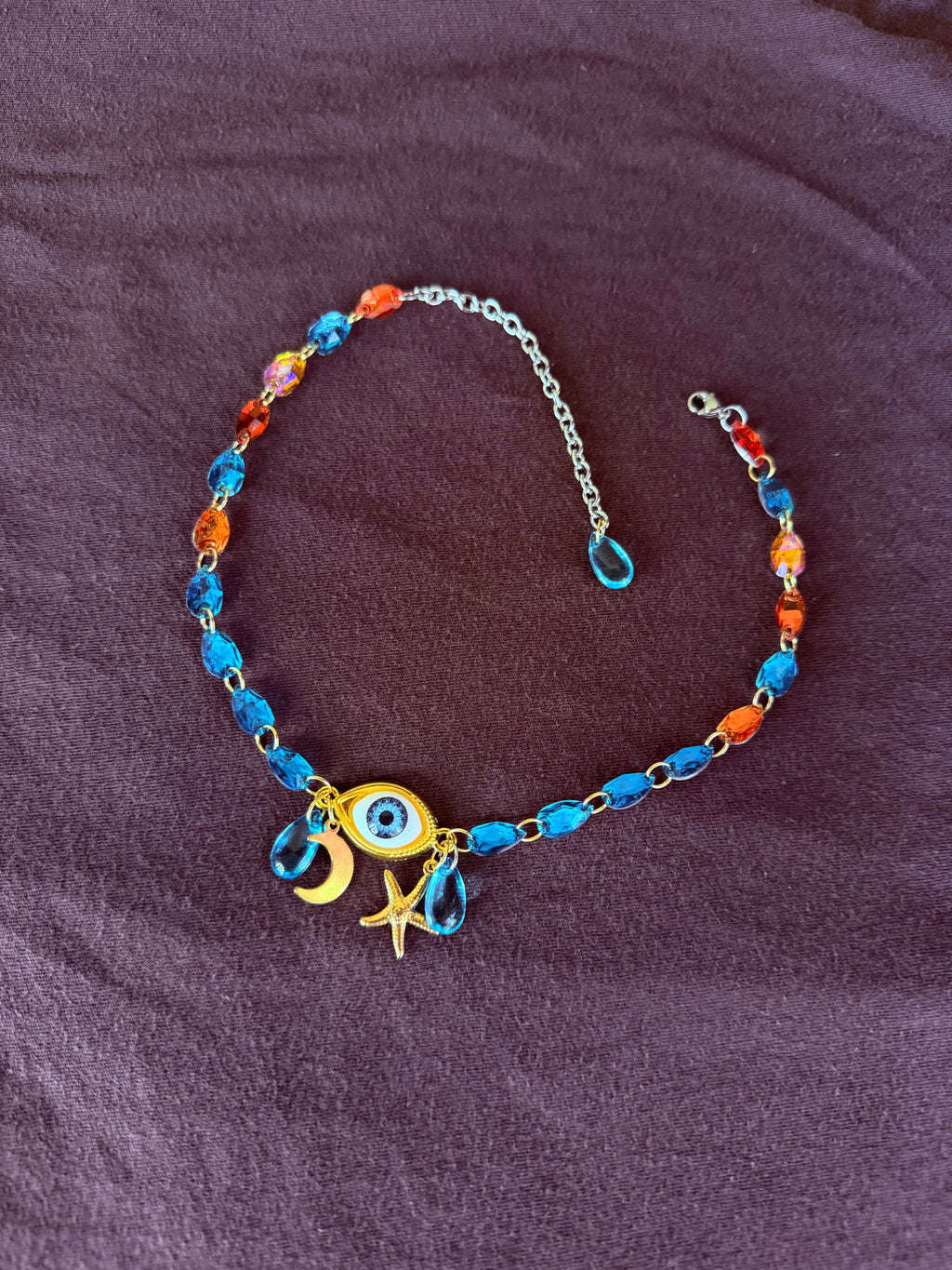 Glass Crystal Third Eye Choker