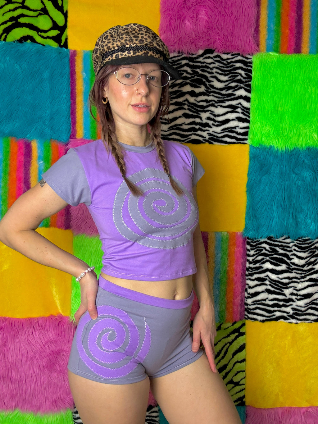 Into the Portal - Baby Tee (Purple/Grey - RTS)