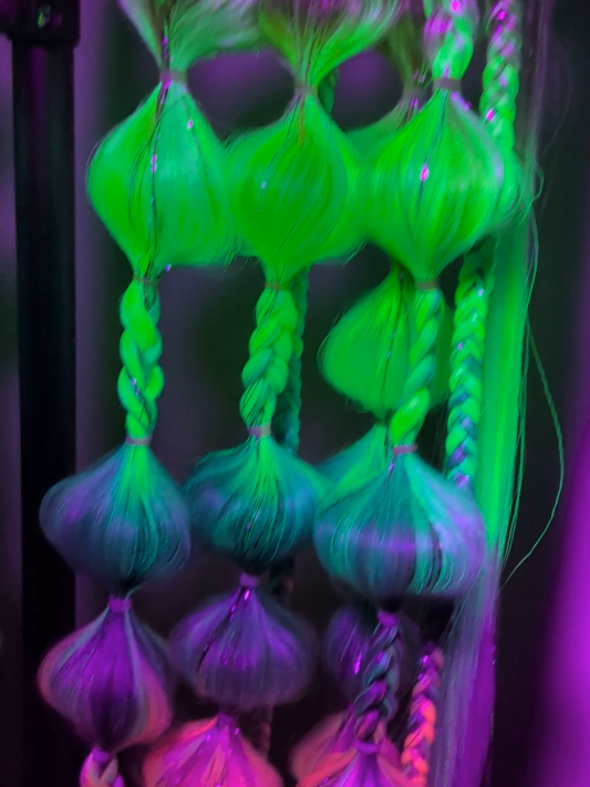 Rainbow Sorbet (GLOW) - Ponytail Festival Rave Braids