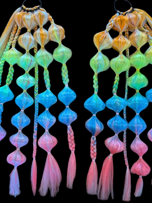 Rainbow Sorbet (GLOW) - Ponytail Festival Rave Braids