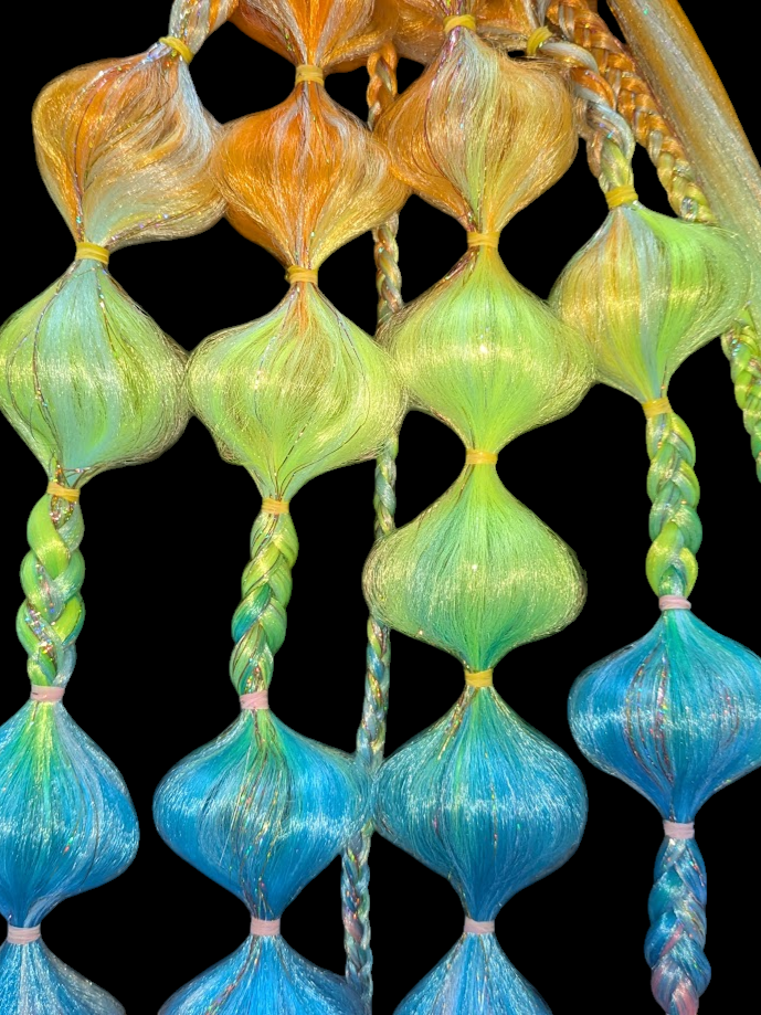 Rainbow Sorbet (GLOW) - Ponytail Festival Rave Braids