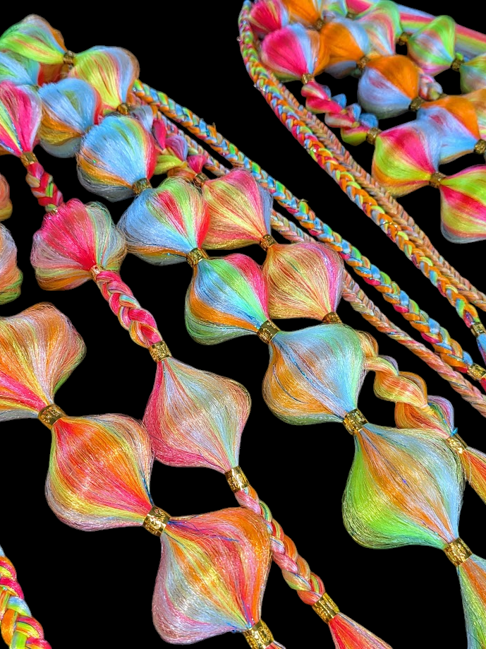 Neon Dreams (GLOW) - Ponytail Festival Rave Braids