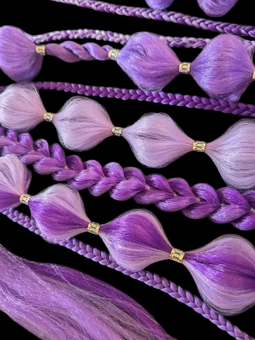 Royal Purple (GLOW) - Ponytail Festival Rave Braids