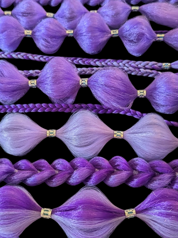 Royal Purple (GLOW) - Ponytail Festival Rave Braids