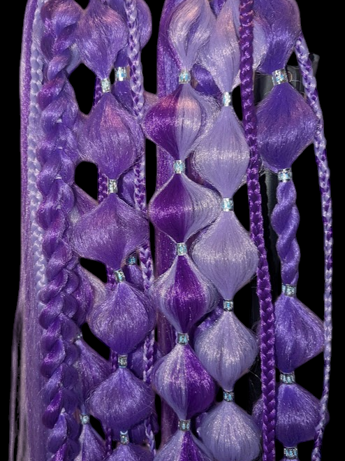 Royal Purple (GLOW) - Ponytail Festival Rave Braids