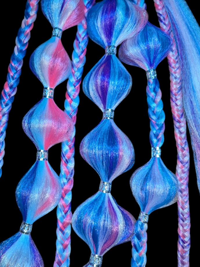 Unicorn (GLOW) - Ponytail Festival Rave Braids