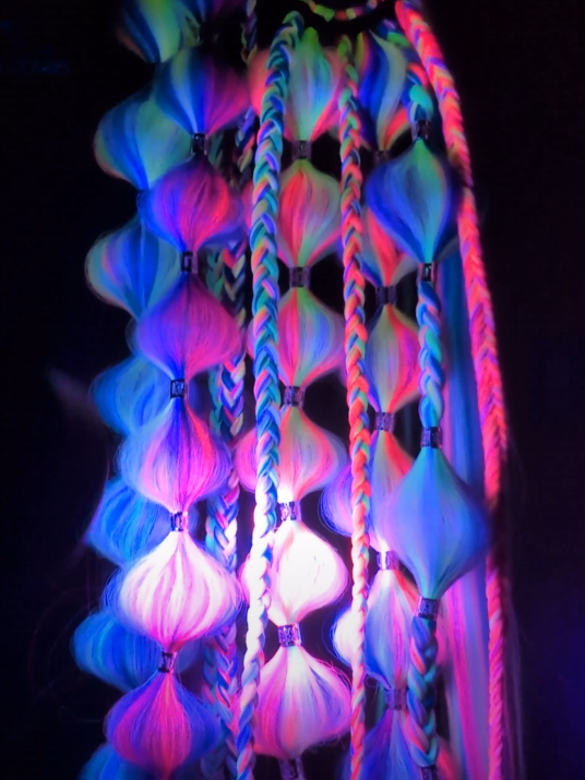 Unicorn (GLOW) - Ponytail Festival Rave Braids
