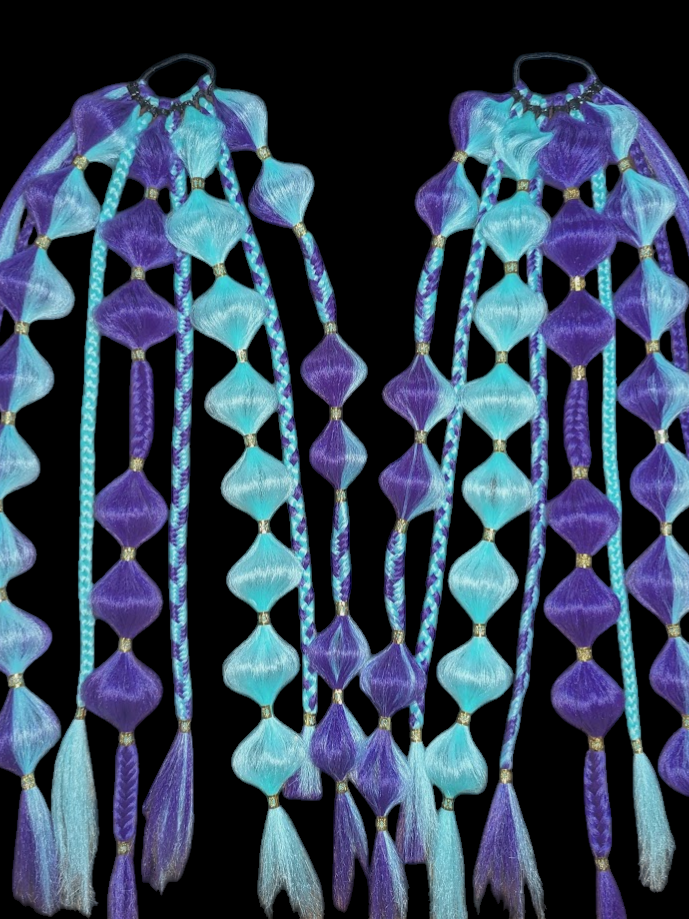 Purple Eggplant (GLOW) - Ponytail Festival Rave Braids