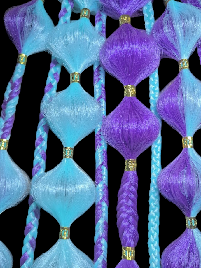 Purple Eggplant (GLOW) - Ponytail Festival Rave Braids