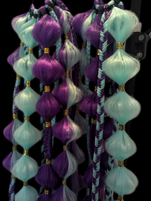 Purple Eggplant (GLOW) - Ponytail Festival Rave Braids