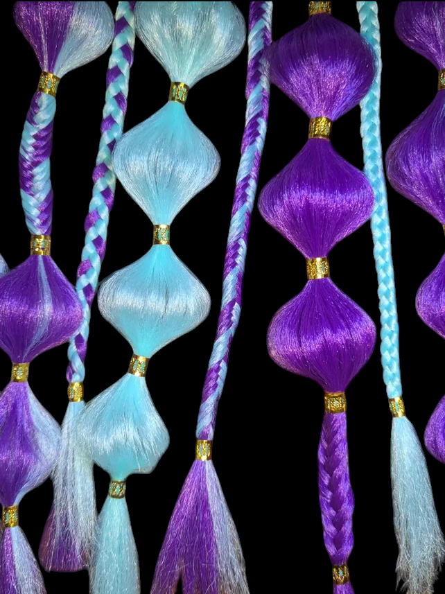 Purple Eggplant (GLOW) - Ponytail Festival Rave Braids