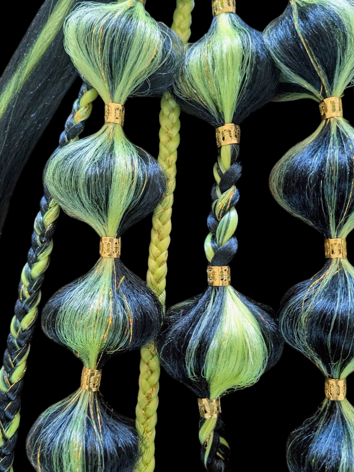 Honeybee (GLOW) - Ponytail Festival Rave Braids