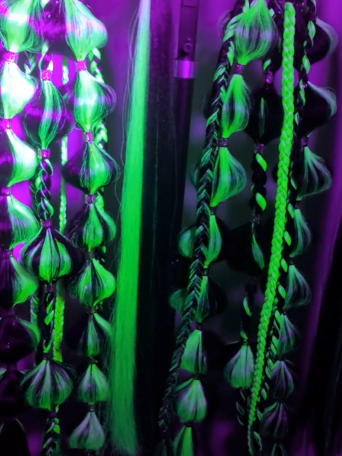 Honeybee (GLOW) - Ponytail Festival Rave Braids