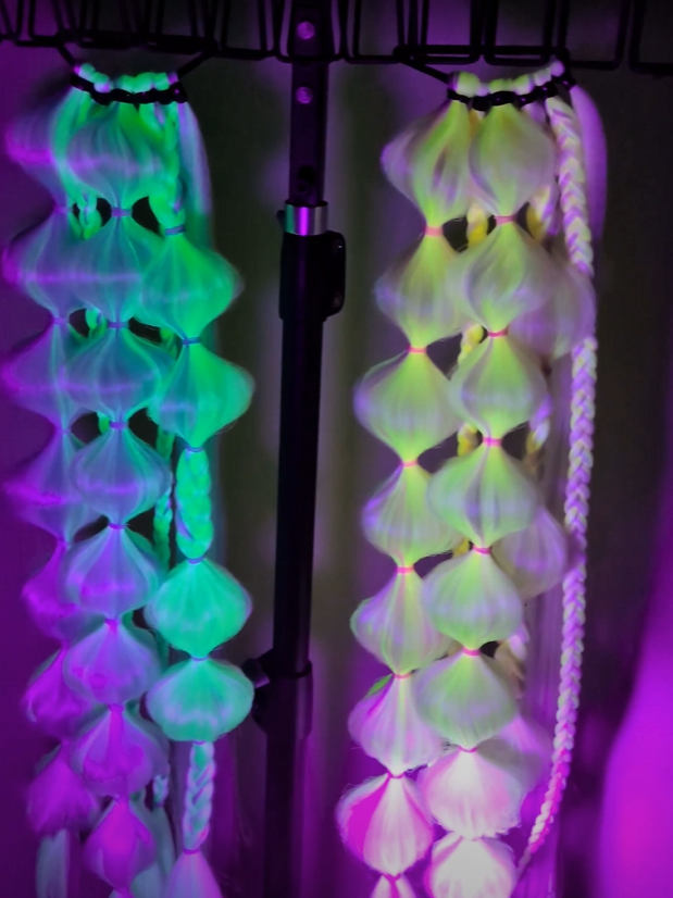 Electric Cotton Candy (GLOW) - Ponytail Festival Rave Braids
