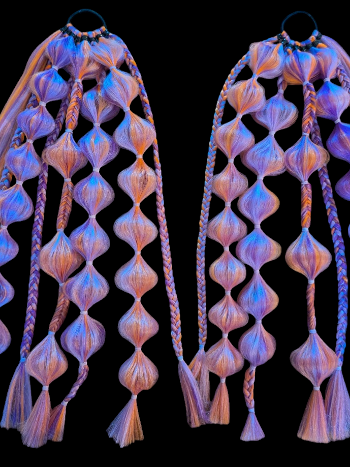 Monarch Butterfly (GLOW) - Ponytail Festival Rave Braids