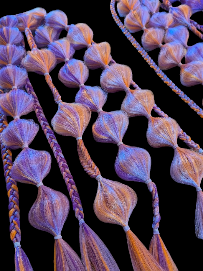 Monarch Butterfly (GLOW) - Ponytail Festival Rave Braids