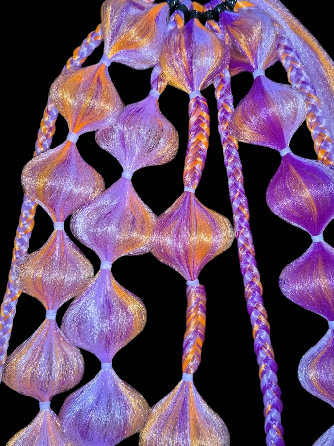 Monarch Butterfly (GLOW) - Ponytail Festival Rave Braids