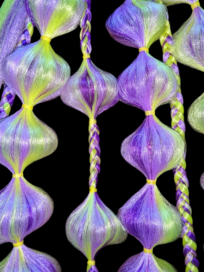 Lavender Lemonade (GLOW) - Ponytail Festival Rave Braids