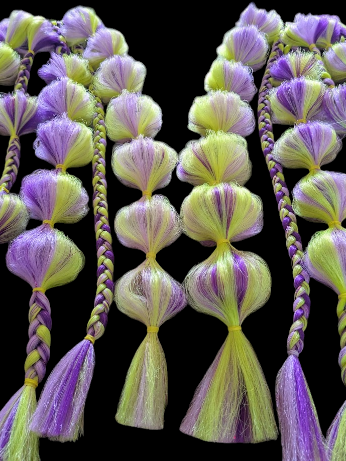 Lavender Lemonade (GLOW) - Ponytail Festival Rave Braids