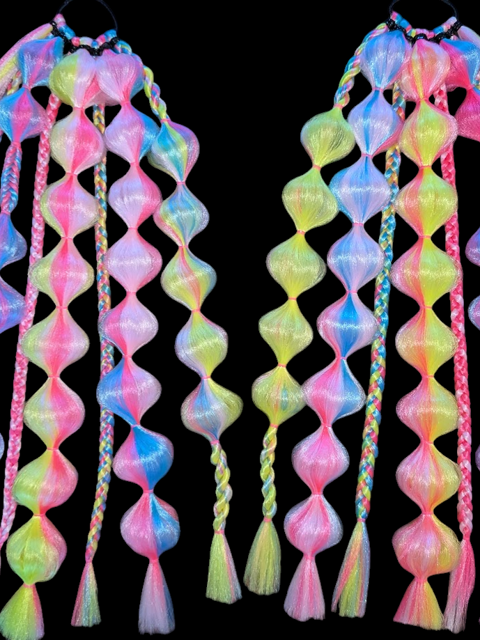 Retro (GLOW) - Ponytail Festival Rave Braids