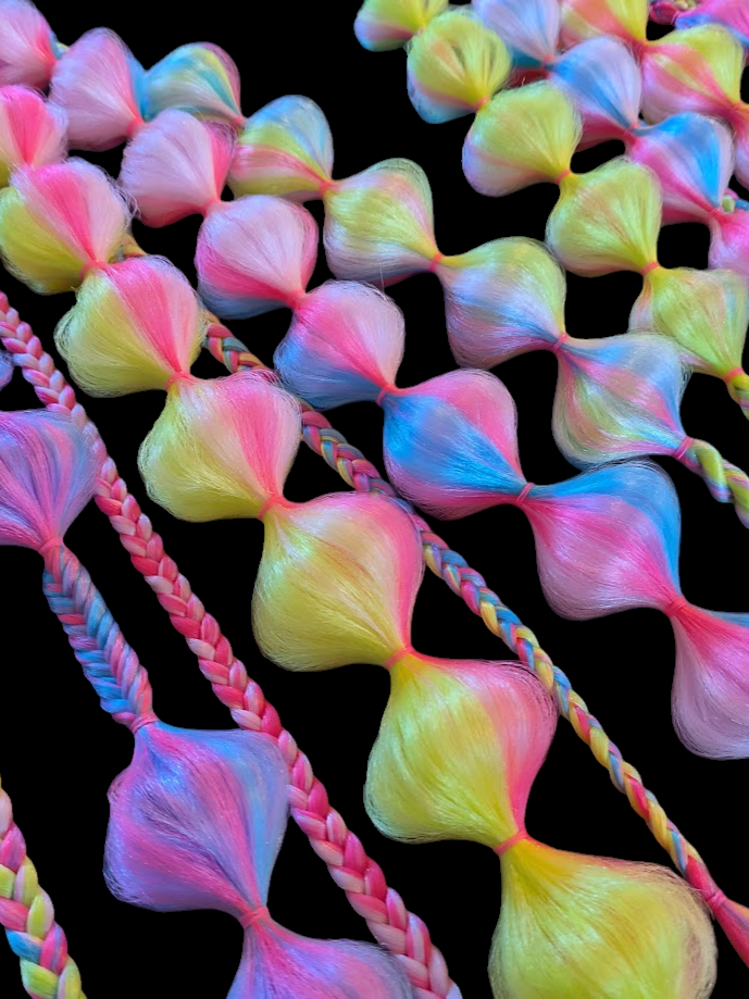 Retro (GLOW) - Ponytail Festival Rave Braids