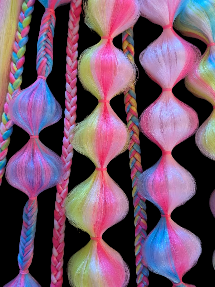 Retro (GLOW) - Ponytail Festival Rave Braids