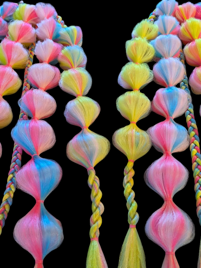 Retro (GLOW) - Ponytail Festival Rave Braids
