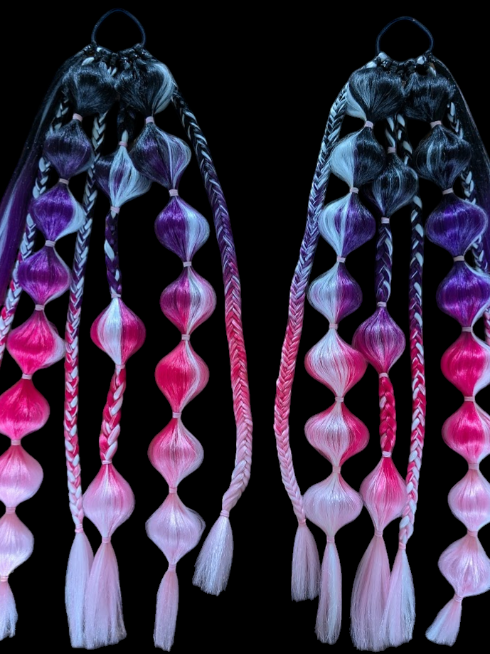Midnight Bubblegum - Ponytail Festival Rave Braids