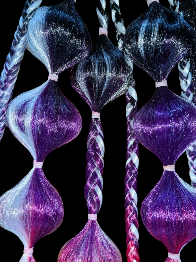 Midnight Bubblegum - Ponytail Festival Rave Braids
