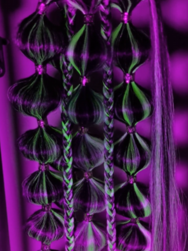 Emerald Forest (GLOW) - Ponytail Festival Rave Braids