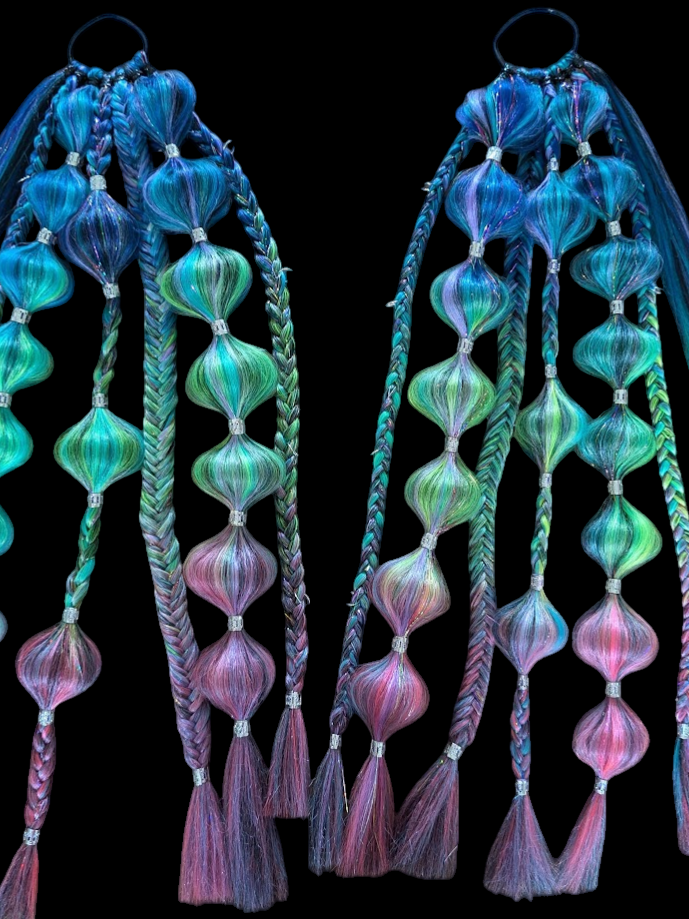 Acid Splash (GLOW) - Ponytail Festival Rave Braids