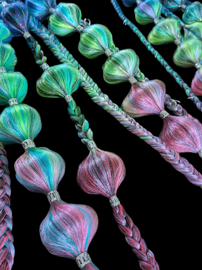 Acid Splash (GLOW) - Ponytail Festival Rave Braids