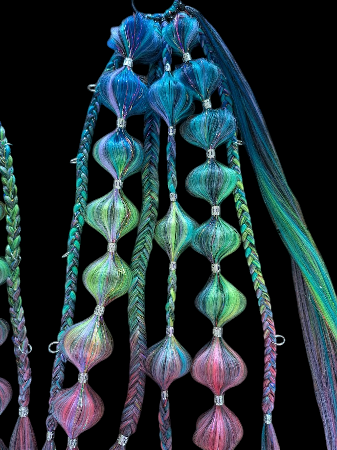 Acid Splash (GLOW) - Ponytail Festival Rave Braids