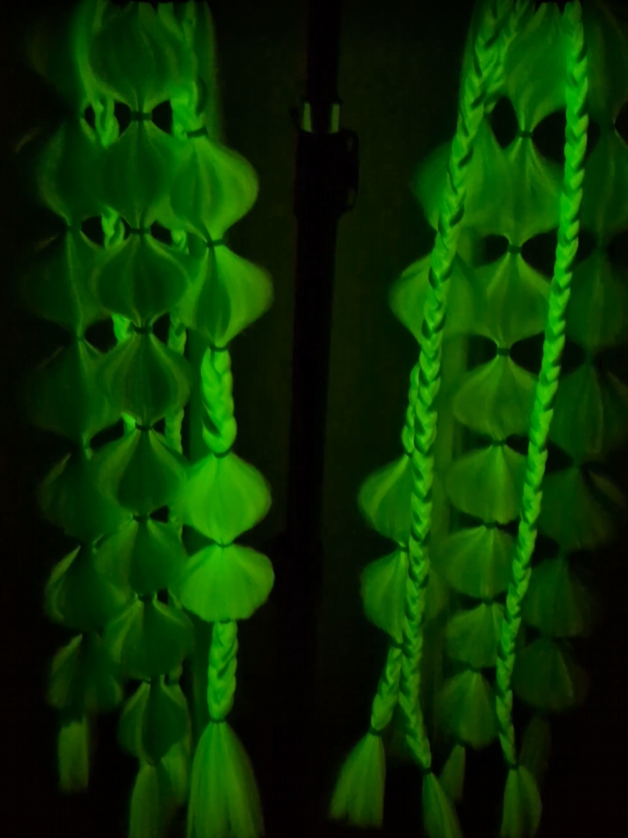 Electric Freeze (GLOW) - Ponytail Festival Rave Braids