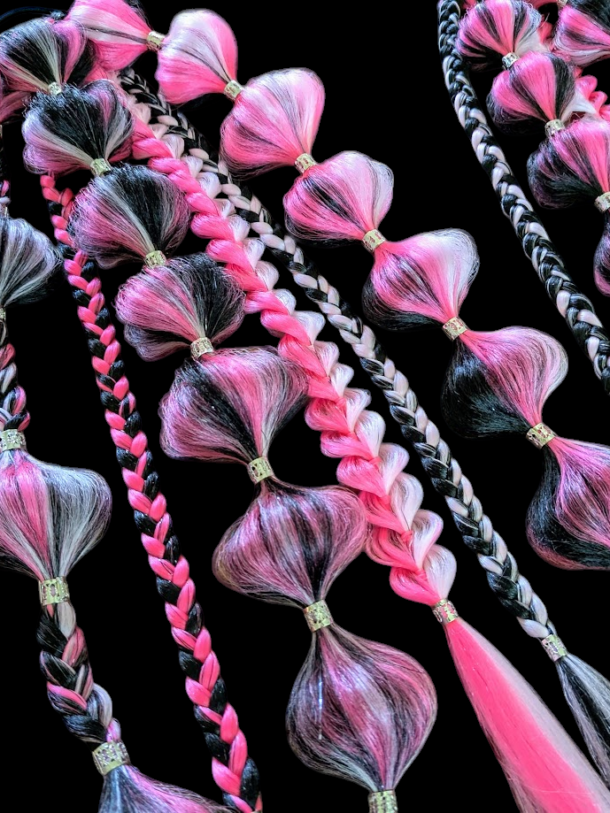 Love Death (GLOW) - Ponytail Festival Rave Braids