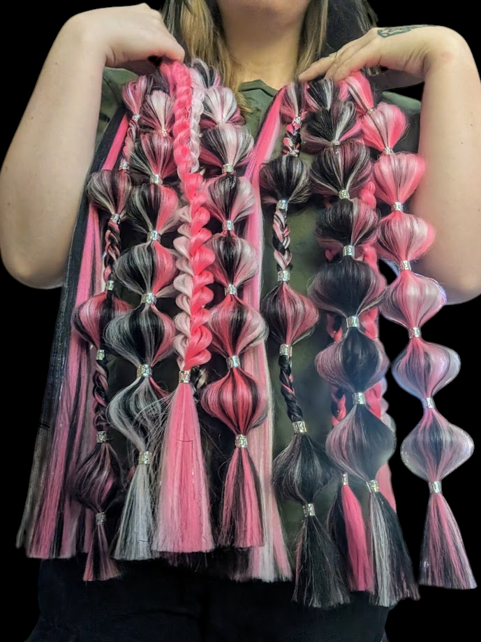 Love Death (GLOW) - Ponytail Festival Rave Braids