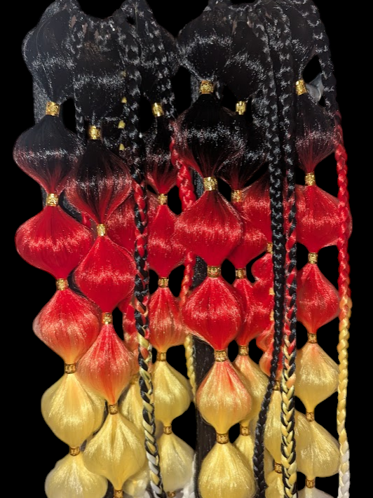 Fire - Ponytail Festival Rave Braids