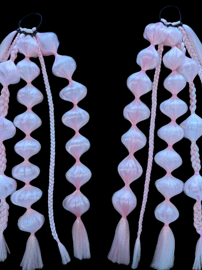 Electric Rose (GLOW) - Ponytail Festival Rave Braids